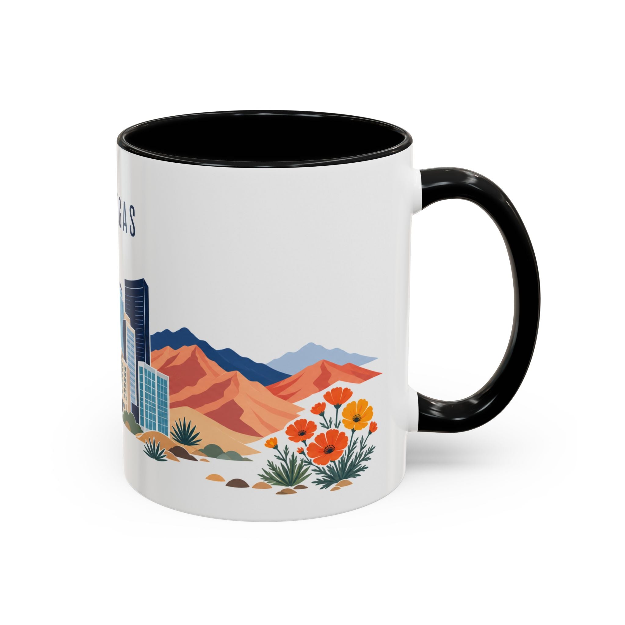 Las Vegas Coffee Mug | United States Travel Souvenir | Porcelain Decal City Gift | 11oz 15oz Accent Mug