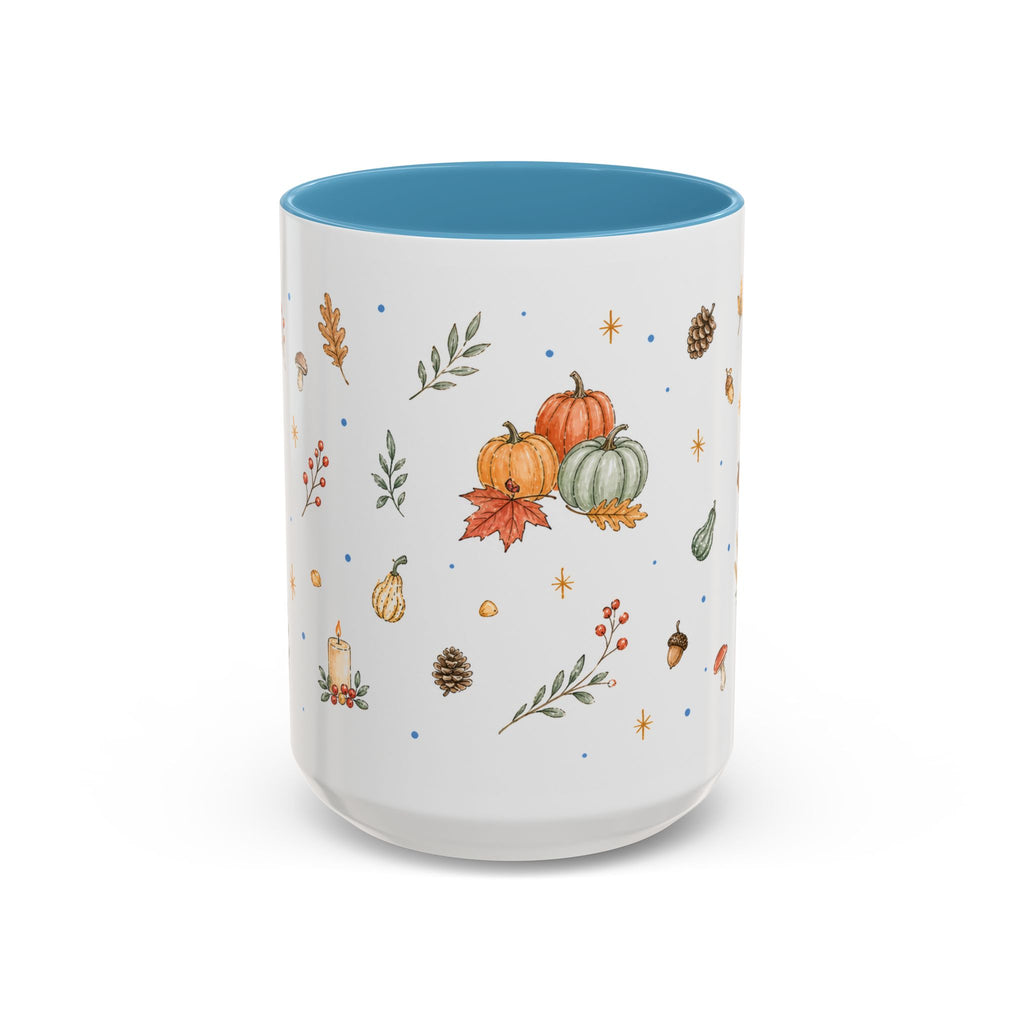 Thanksgiving Turkey Mug | Friendly Woodland Watercolor Gift | Autumn Accent Cup 11oz 15oz