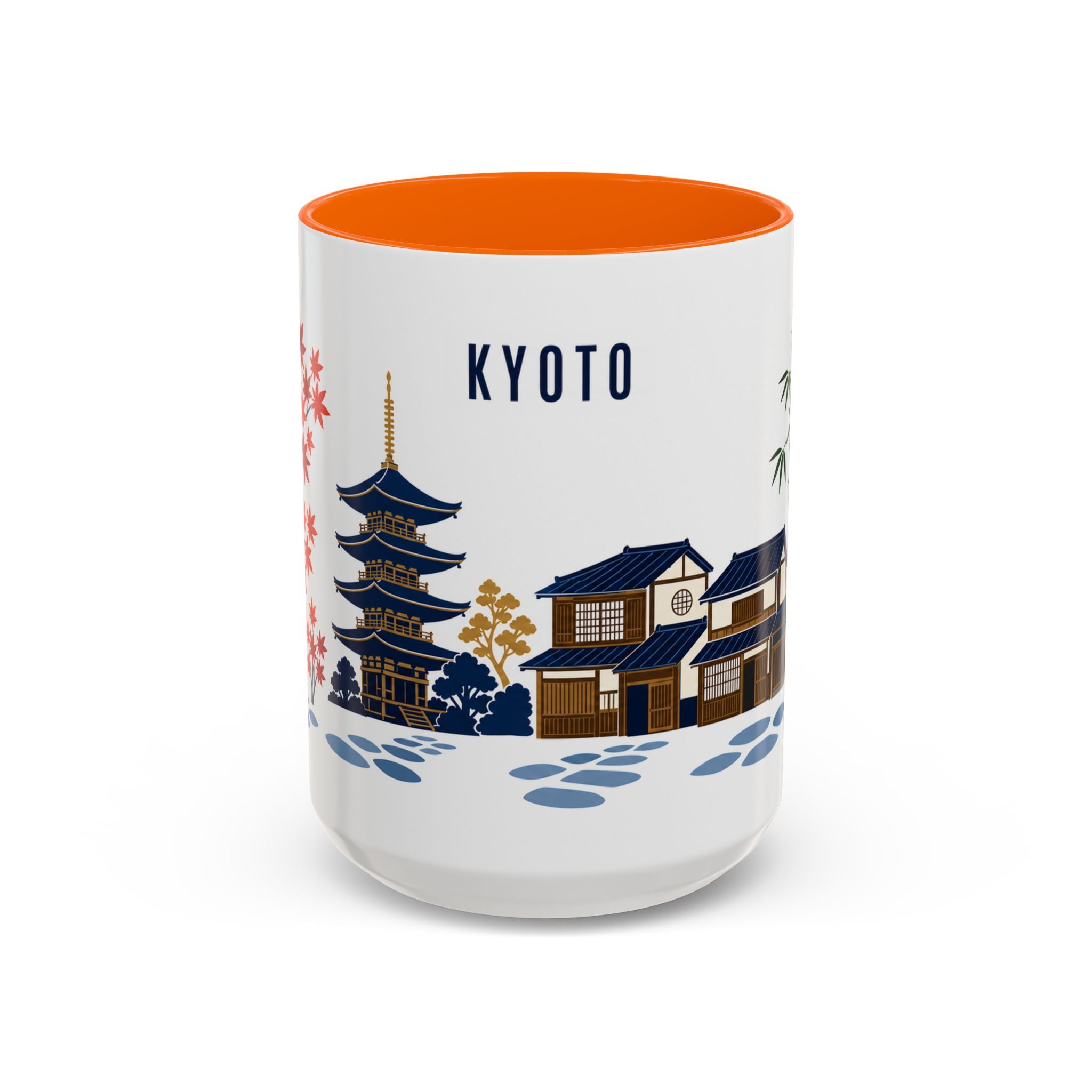 Kyoto Coffee Mug | Japan Travel Souvenir | Porcelain Decal City Gift | 11oz 15oz Accent Mug
