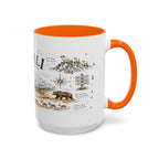 Denali National Park Coffee Mug | Alaska National Park Hiking Gift | Accent Color Ceramic 11oz 15oz
