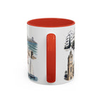 Tel Aviv Coffee Mug | Israel Travel Souvenir | Vintage Illustrated City Gift | 11 oz 15 oz Accent Mug
