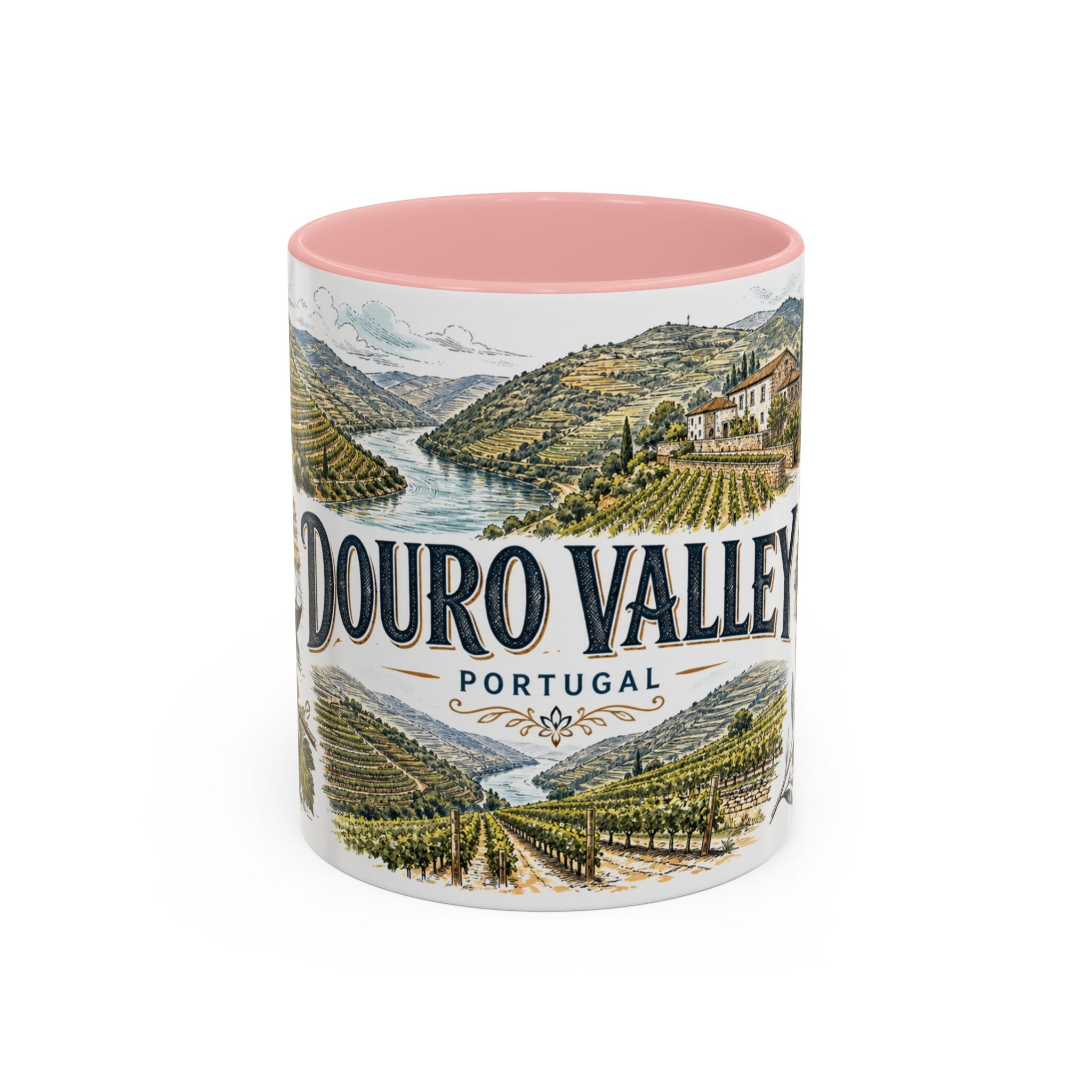 Douro Valley Mug, Portugal Travel Souvenir, Bucket List Gift, Accent Ceramic Coffee Mug 11oz 15oz