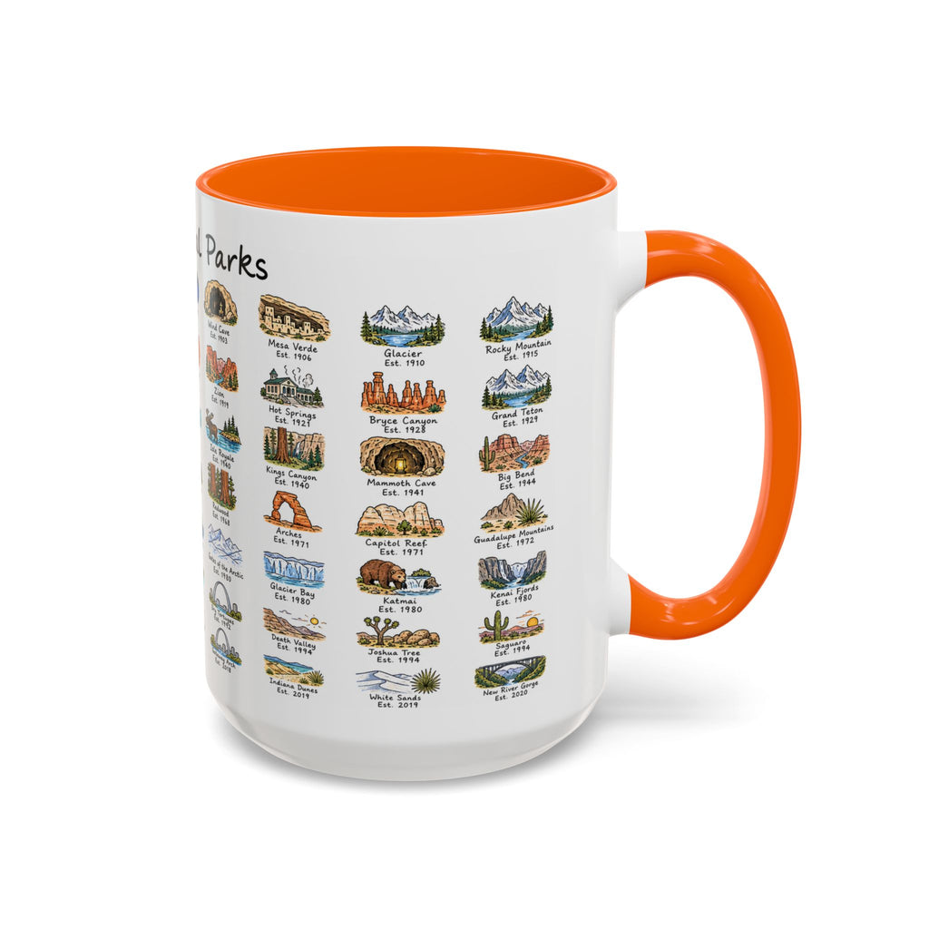 63 National Parks Mug | U.S. Parks Coffee Cup | Park Bucket List Gift | Road Trip Hiking Camping Souvenir