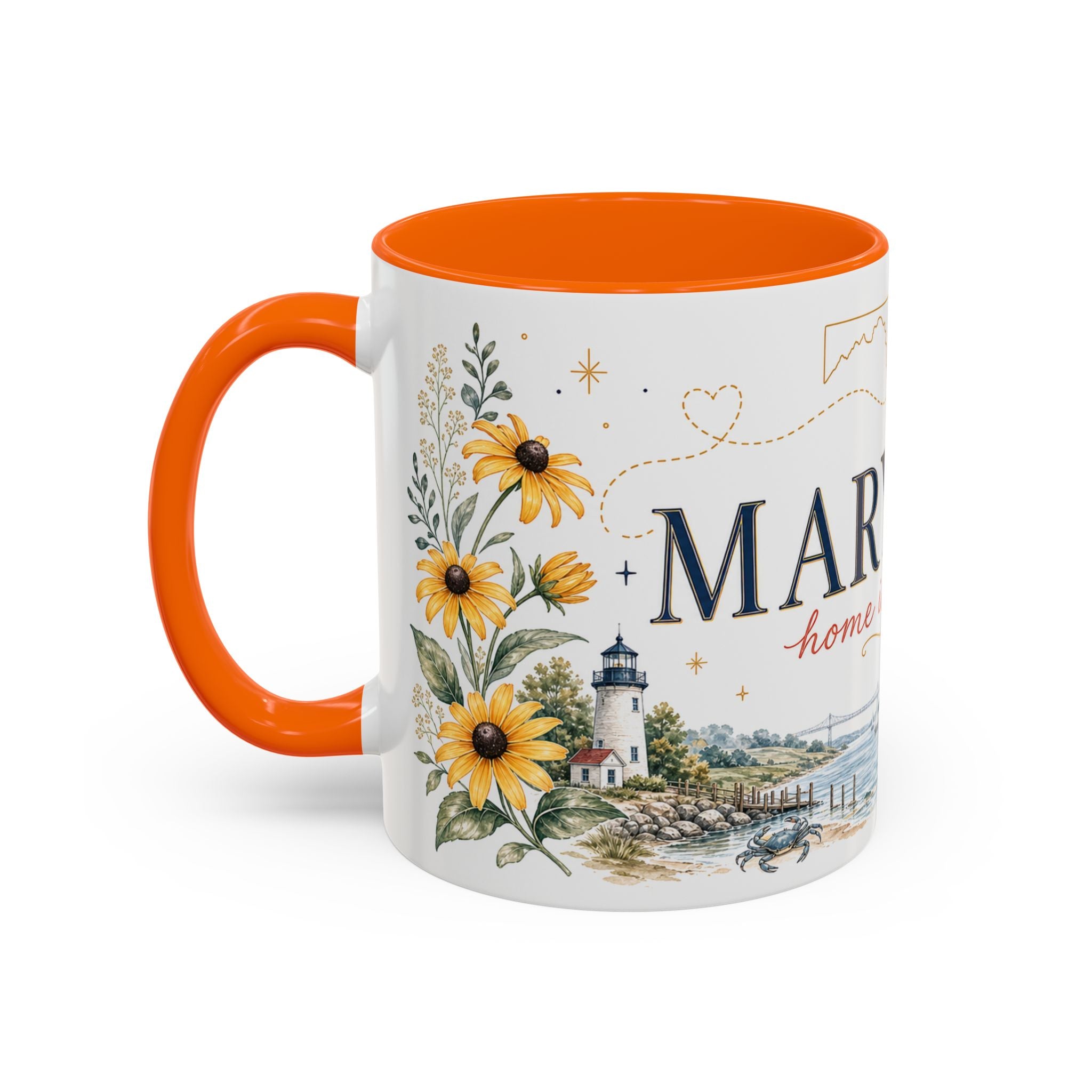 Maryland State Map Mug | Homesick Gift, Long Distance Friendship Coffee Cup (11oz 15oz)