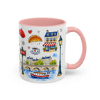 Paris Travel Mug | European City Souvenir Accent Coffee Mug | 11oz 15oz Ceramic Cup
