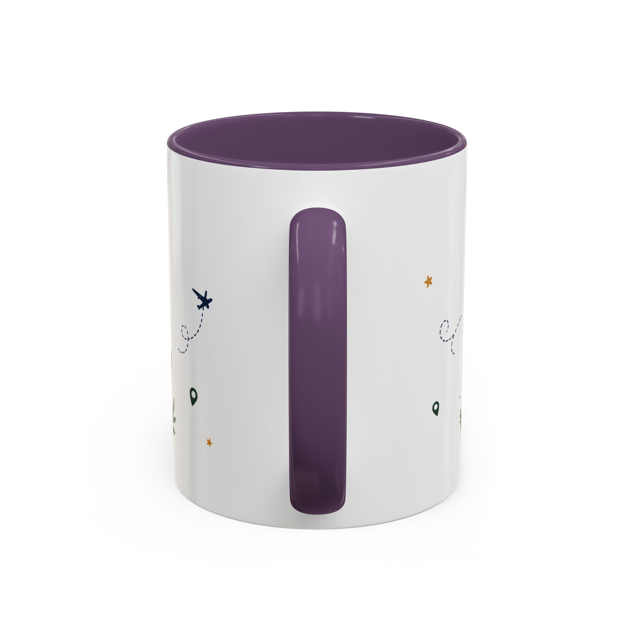 Retirement Plan Coffee And Adventures Mug | Travel Retirement Gift | Accent Color Ceramic 11oz 15oz
