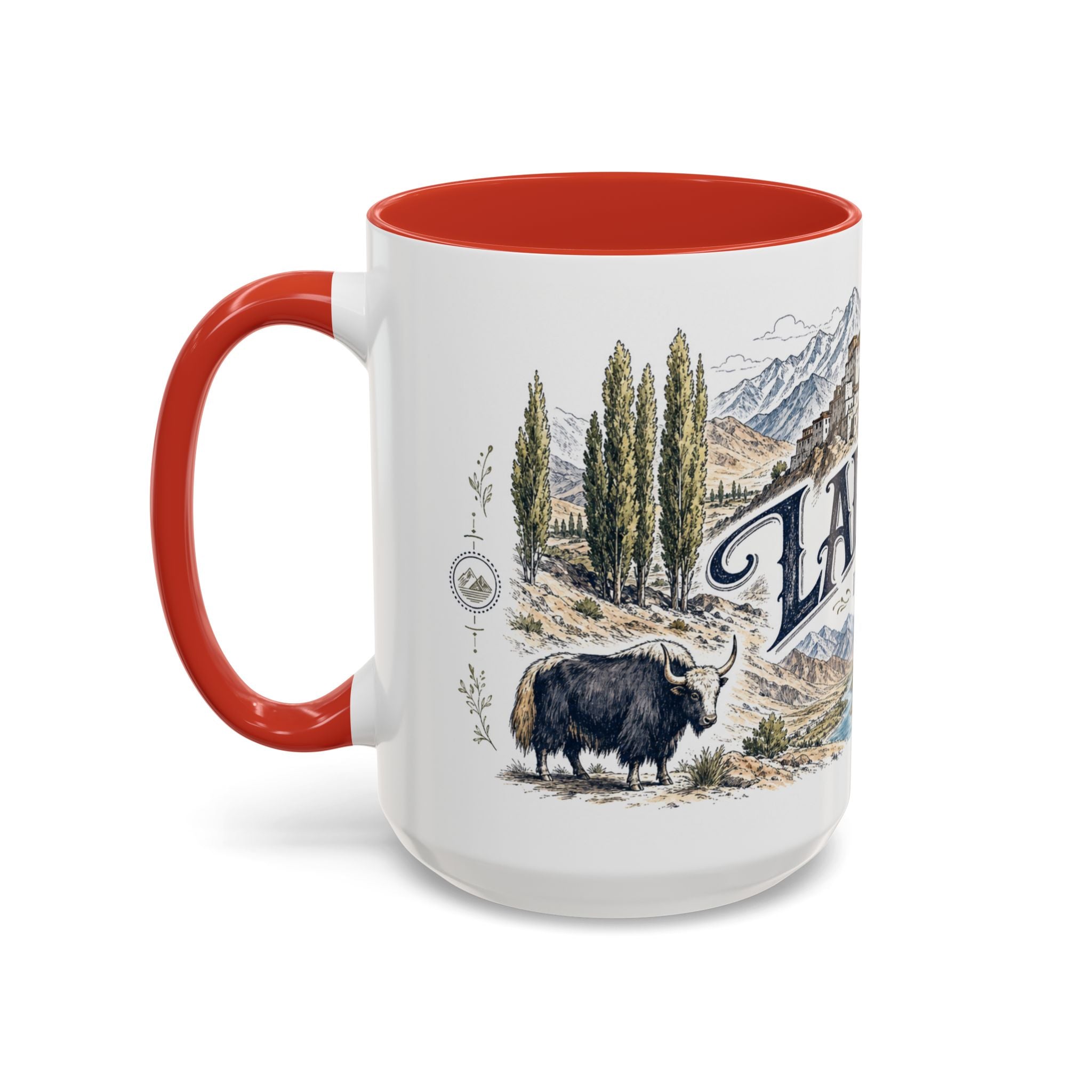 Ladakh Mug, India Travel Souvenir, Bucket List Gift, Accent Ceramic Coffee Mug 11oz 15oz