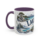 Lake Tahoe Mug, California Nevada Travel Souvenir, Bucket List Gift, Accent Ceramic Coffee Mug 11oz 15oz