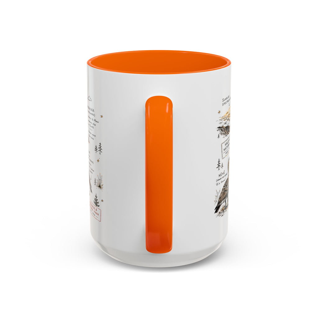 Haleakala National Park Coffee Mug | Hawaii Maui Sunrise Crater Gift | Accent Color Ceramic 11oz 15oz