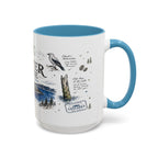 Crater Lake National Park Coffee Mug | Oregon Volcano Blue Lake Hiking Gift | Accent Color Ceramic 11oz 15oz