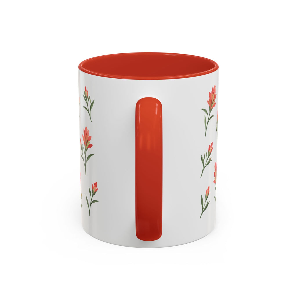 Wyoming Indian Paintbrush Mug, State Flower Floral Coffee Cup, 11oz Botanical Gift