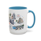Mumbai Coffee Mug | India Souvenir Travel Gift | Accent Color Ceramic 11oz 15oz