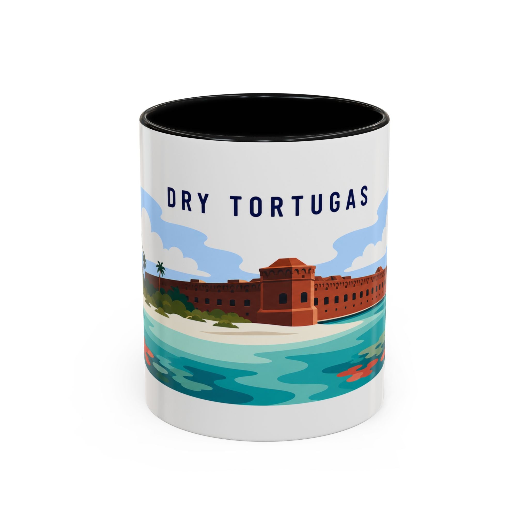 Dry Tortugas National Park Coffee Mug | Solid Color Block Park Souvenir | 11oz 15oz Accent Mug