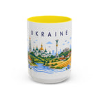 Ukraine Coffee Mug | Travel Souvenir Accent Mug | Place Gift Ceramic Cup 11oz 15oz