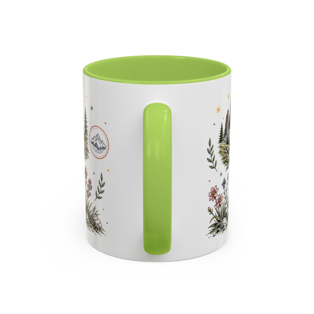 Dolomites Coffee Mug | Travel Destination Souvenir Gift | Accent Color Ceramic 11oz 15oz