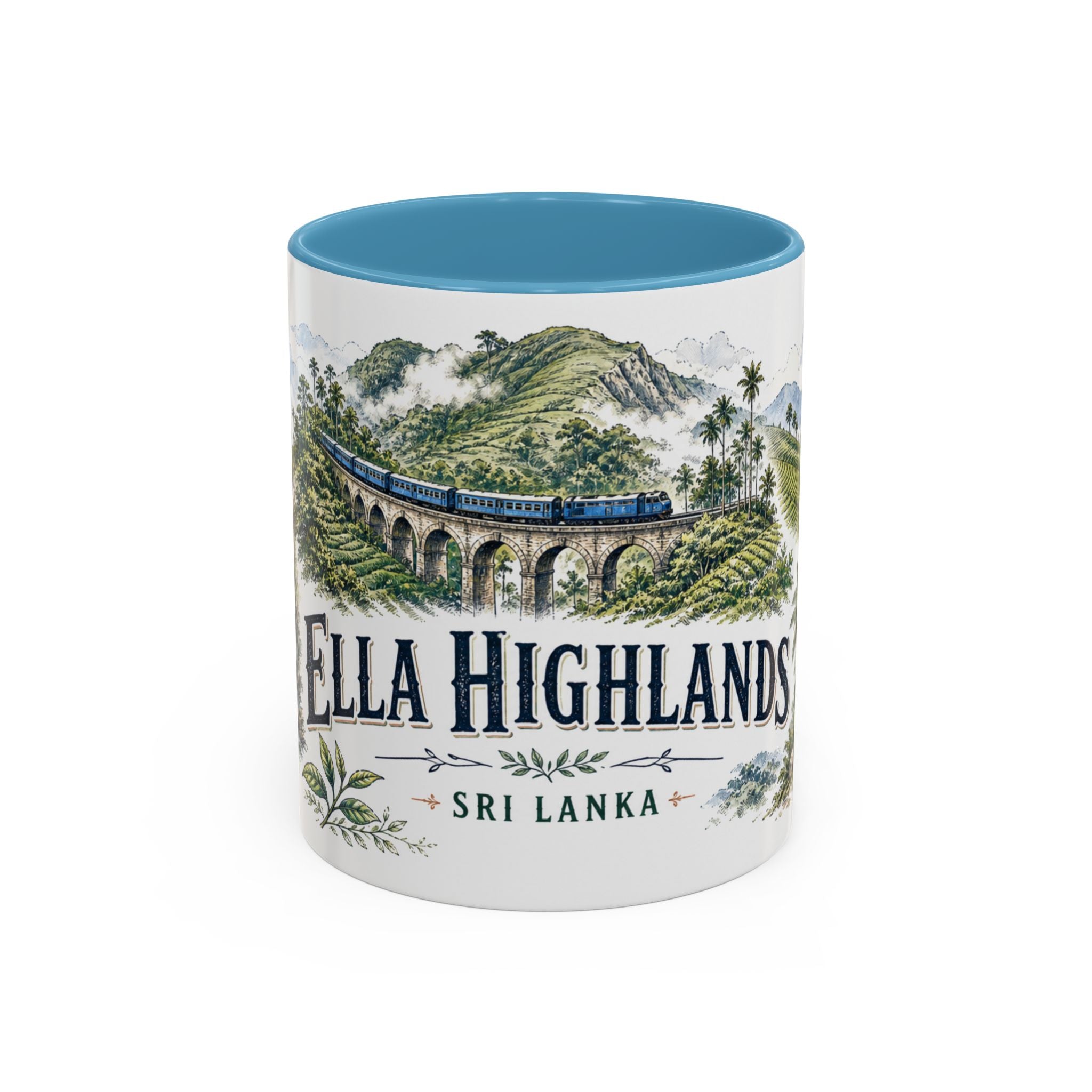 Ella Highlands Mug, Sri Lanka Travel Souvenir, Bucket List Gift, Accent Ceramic Coffee Mug 11oz 15oz