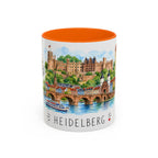Heidelberg Illustrated Travel Mug | City Souvenir Accent Coffee Mug | 11oz 15oz Ceramic Cup