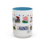 Hanoi Coffee Mug | Postage Stamp Collage Mug | Travel Souvenir Accent Cup 11oz 15oz