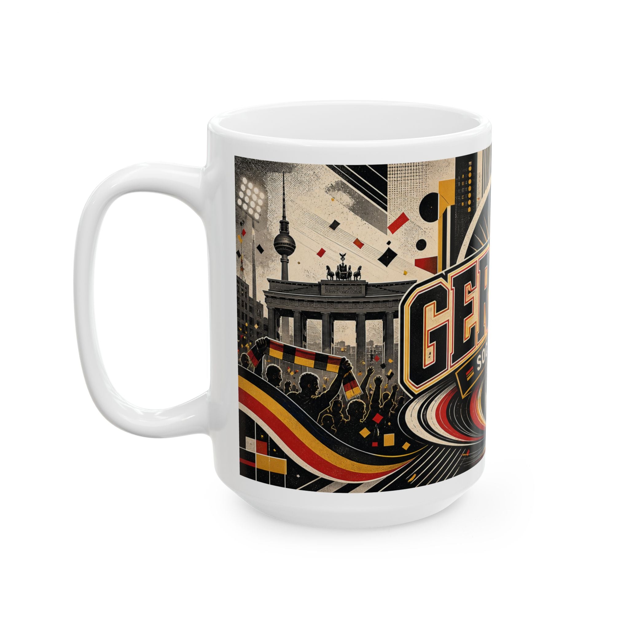 Germany Soccer Spirit Coffee Mug | Soccer Fan Gift | Ceramic 11oz 15oz Match Day Cup