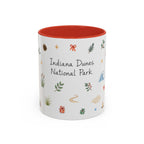 Indiana Dunes National Park Christmas Mug | Watercolor Travel Souvenir | Holiday Gift | Accent Ceramic Coffee Cup 11oz 15oz