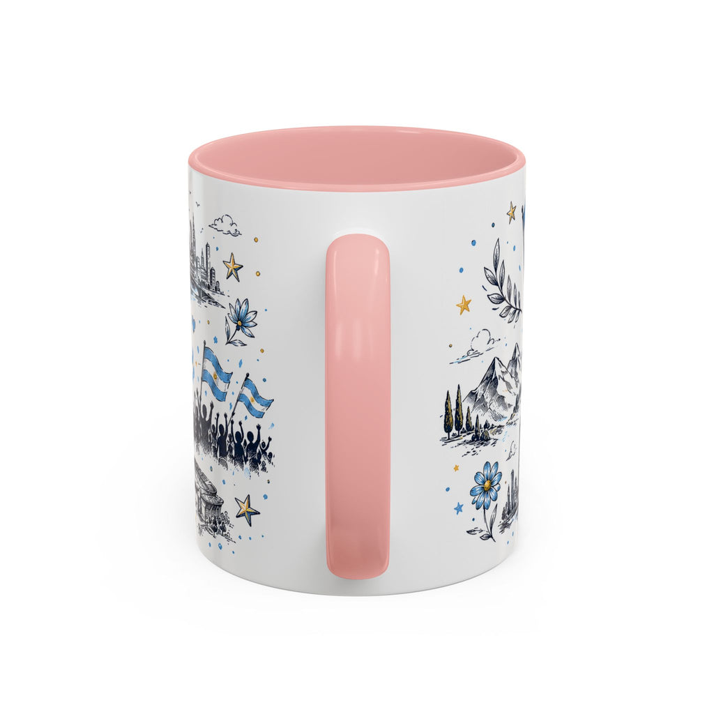 Argentina Soccer Coffee Mug | Soccer Fan Gift | Accent Color Ceramic 11oz 15oz Match Day Cup