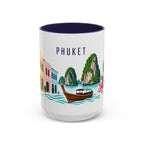 Phuket Coffee Mug | Thailand Travel Souvenir | Porcelain Decal City Gift | 11oz 15oz Accent Mug
