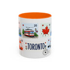 Toronto Coffee Mug | Postage Stamp Collage Mug | Travel Souvenir Accent Cup 11oz 15oz