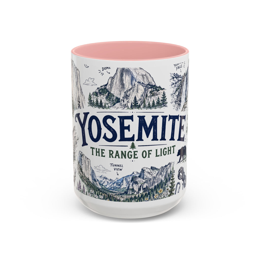 Yosemite National Park Coffee Mug | Hiking Camping Nature Gift | Accent Color Ceramic 11oz 15oz