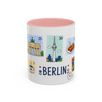 Berlin Coffee Mug | Postage Stamp Collage Mug | Travel Souvenir Accent Cup 11oz 15oz