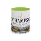 New Hampshire State Map Mug | Botanical Accents, Mountain Landscape Coffee Cup