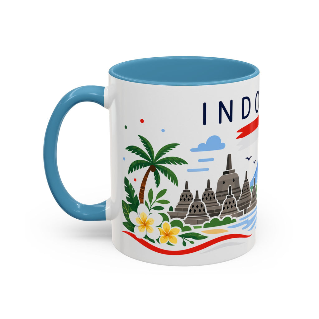 Indonesia Coffee Mug | Travel Souvenir Accent Mug | Country Gift Ceramic Cup 11oz 15oz