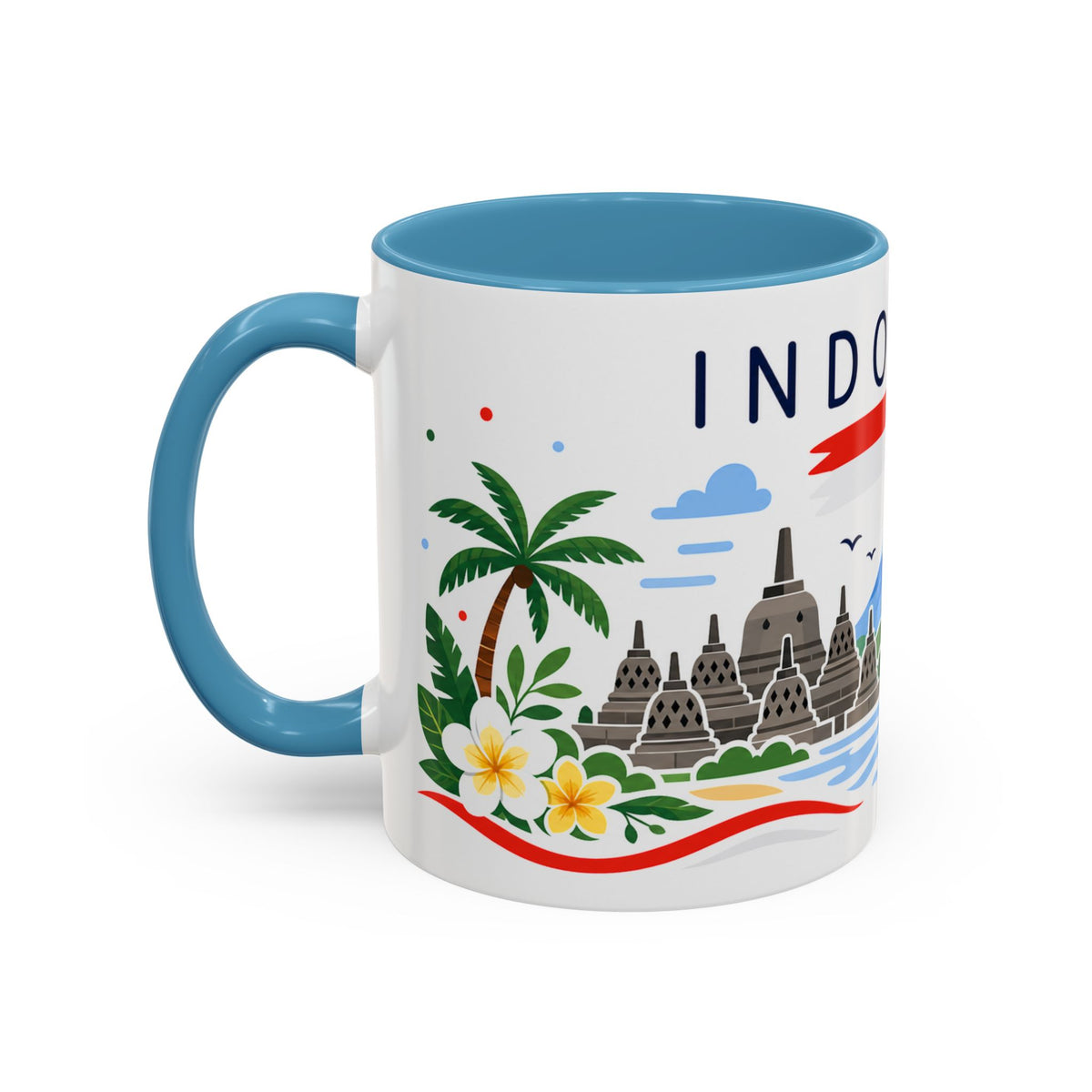 Indonesia Coffee Mug | Travel Souvenir Accent Mug | Country Gift Ceramic Cup 11oz 15oz