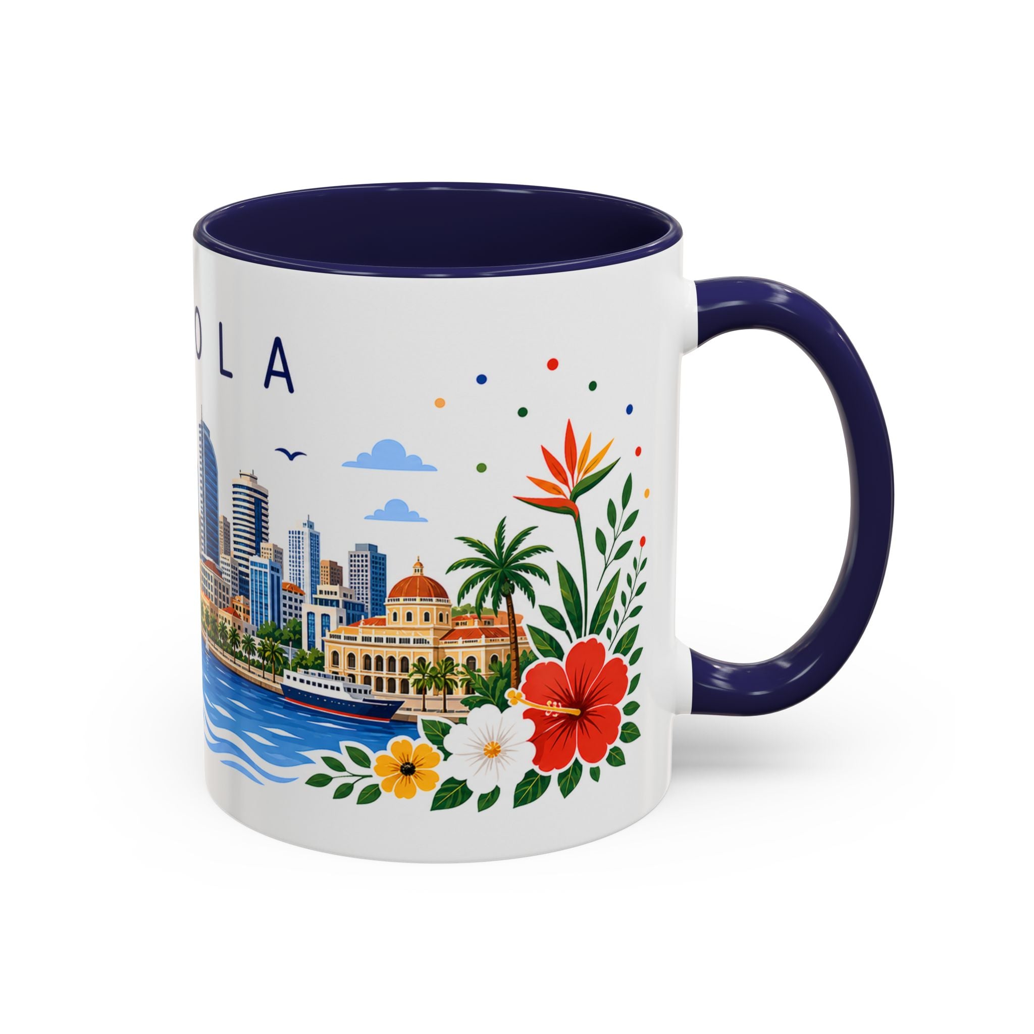 Angola Coffee Mug | Travel Souvenir Accent Mug | Place Gift Ceramic Cup 11oz 15oz