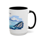 Glacier Bay National Park Coffee Mug | Solid Color Block Park Souvenir | 11oz 15oz Accent Mug