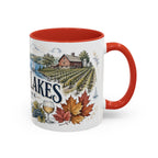 Finger Lakes Mug, New York Travel Souvenir, Bucket List Gift, Accent Ceramic Coffee Mug 11oz 15oz
