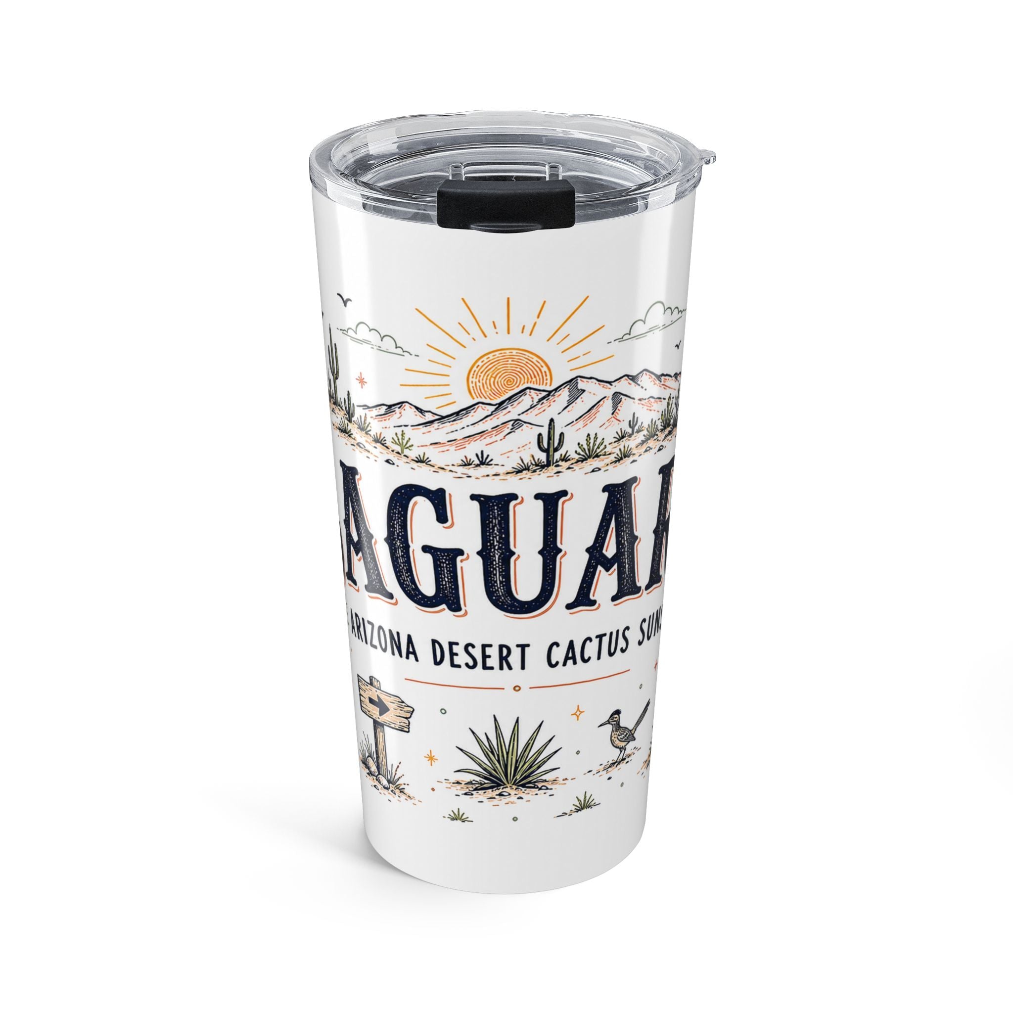 Saguaro National Park 20oz Tumbler | Arizona Desert Cactus Sunset Gift | Insulated Stainless Steel Travel Cup