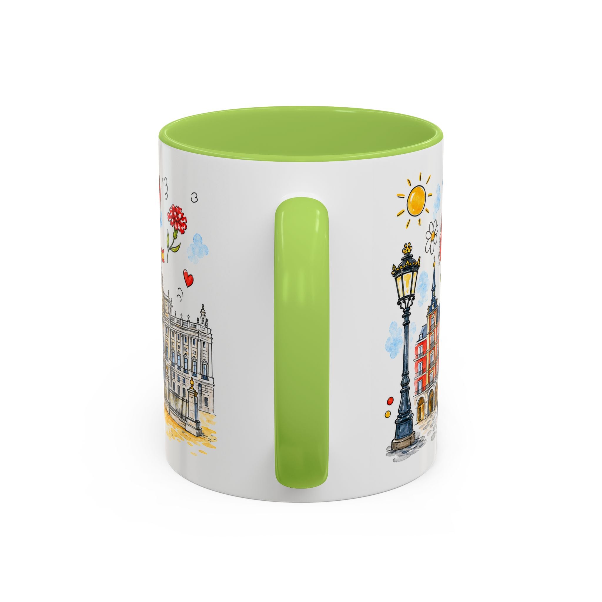 Madrid Travel Mug | European City Souvenir Accent Coffee Mug | 11oz 15oz Ceramic Cup