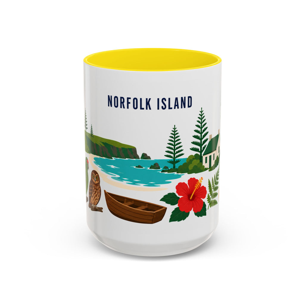 Norfolk Island Coffee Mug | Travel Souvenir Accent Mug | Country Gift Ceramic Cup 11oz 15oz