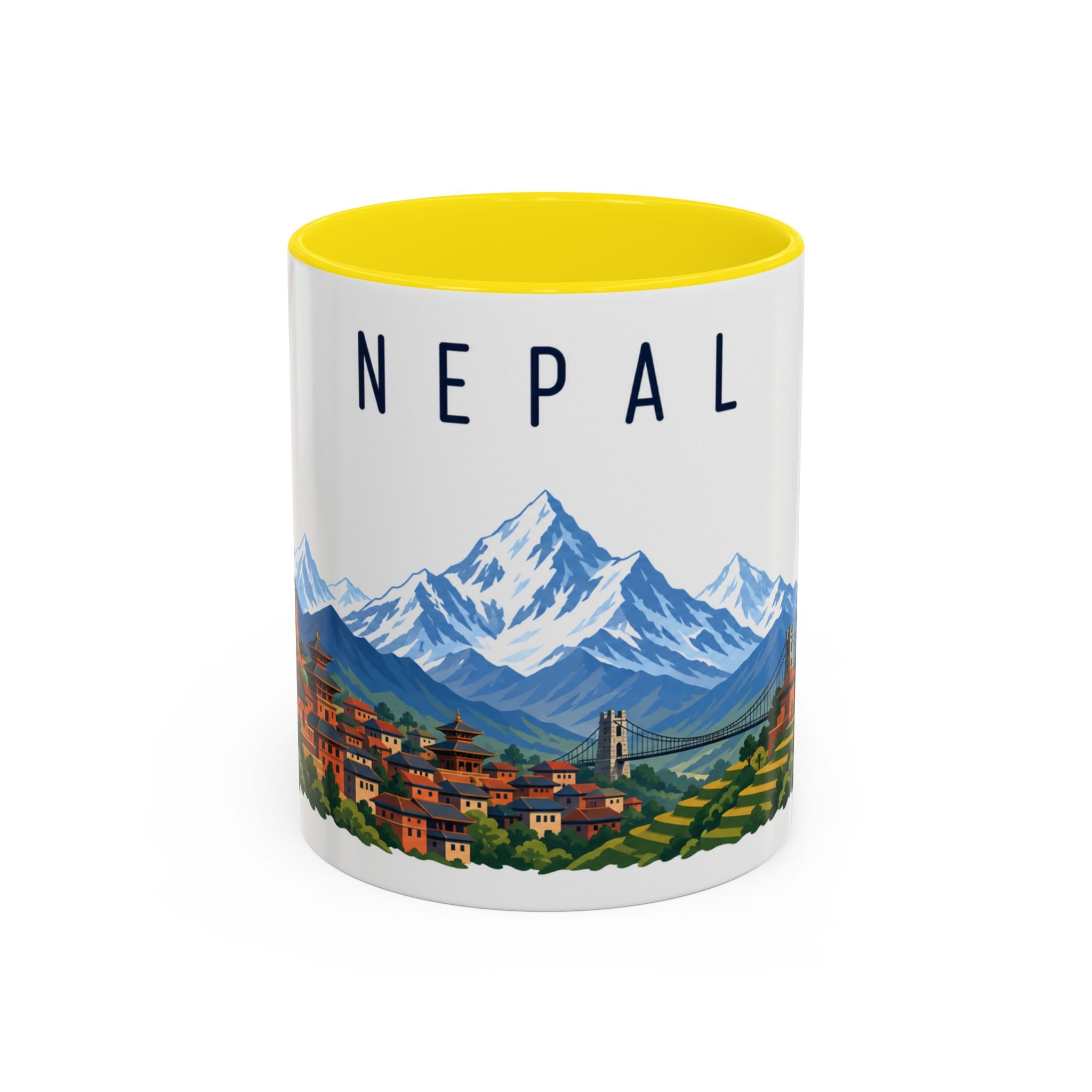 Nepal Coffee Mug | Travel Souvenir Accent Mug | Country Gift Ceramic Cup 11oz 15oz