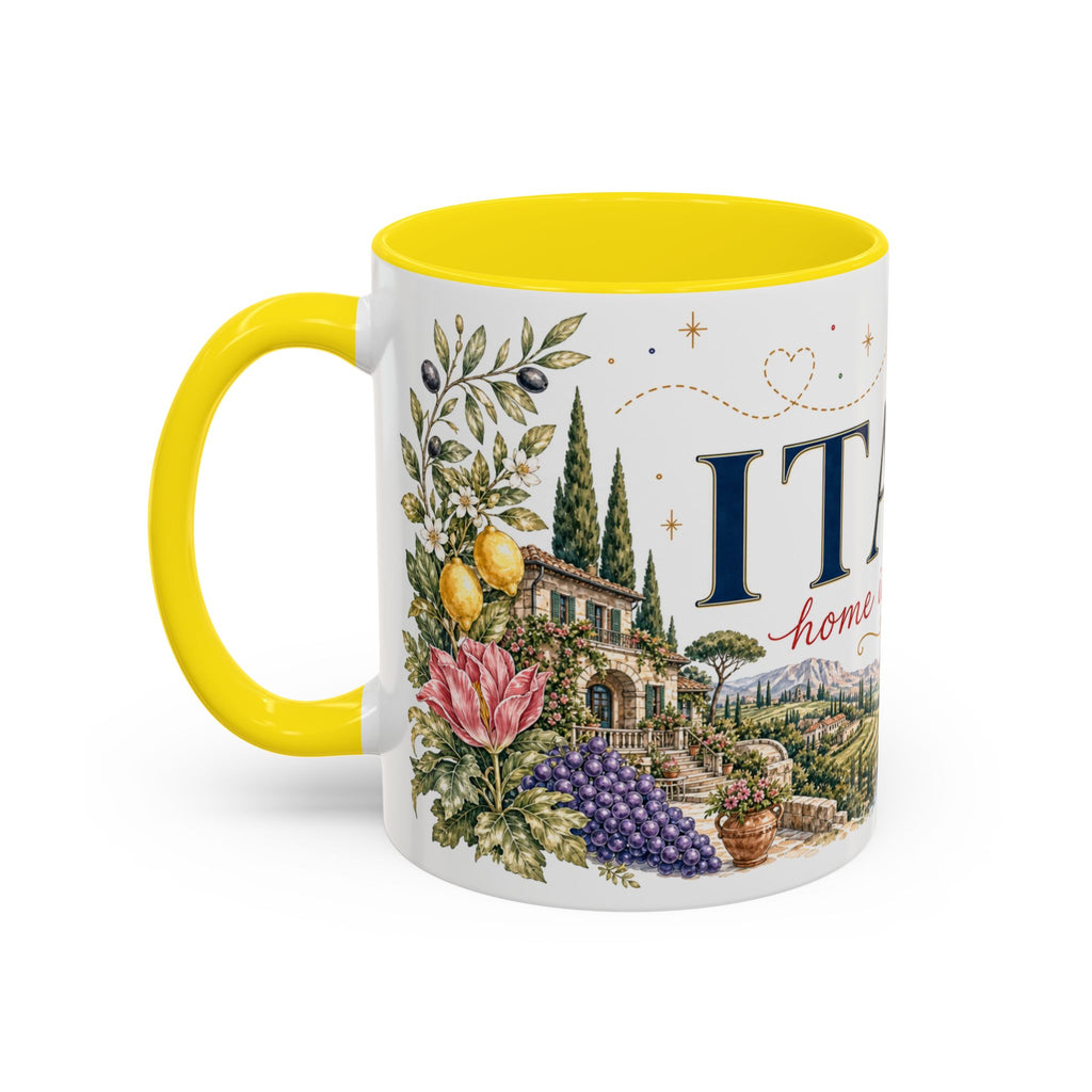 Italy Home Country Mug | Moving Away Gift | Long Distance Friendship | 11 oz 15 oz Accent Mug