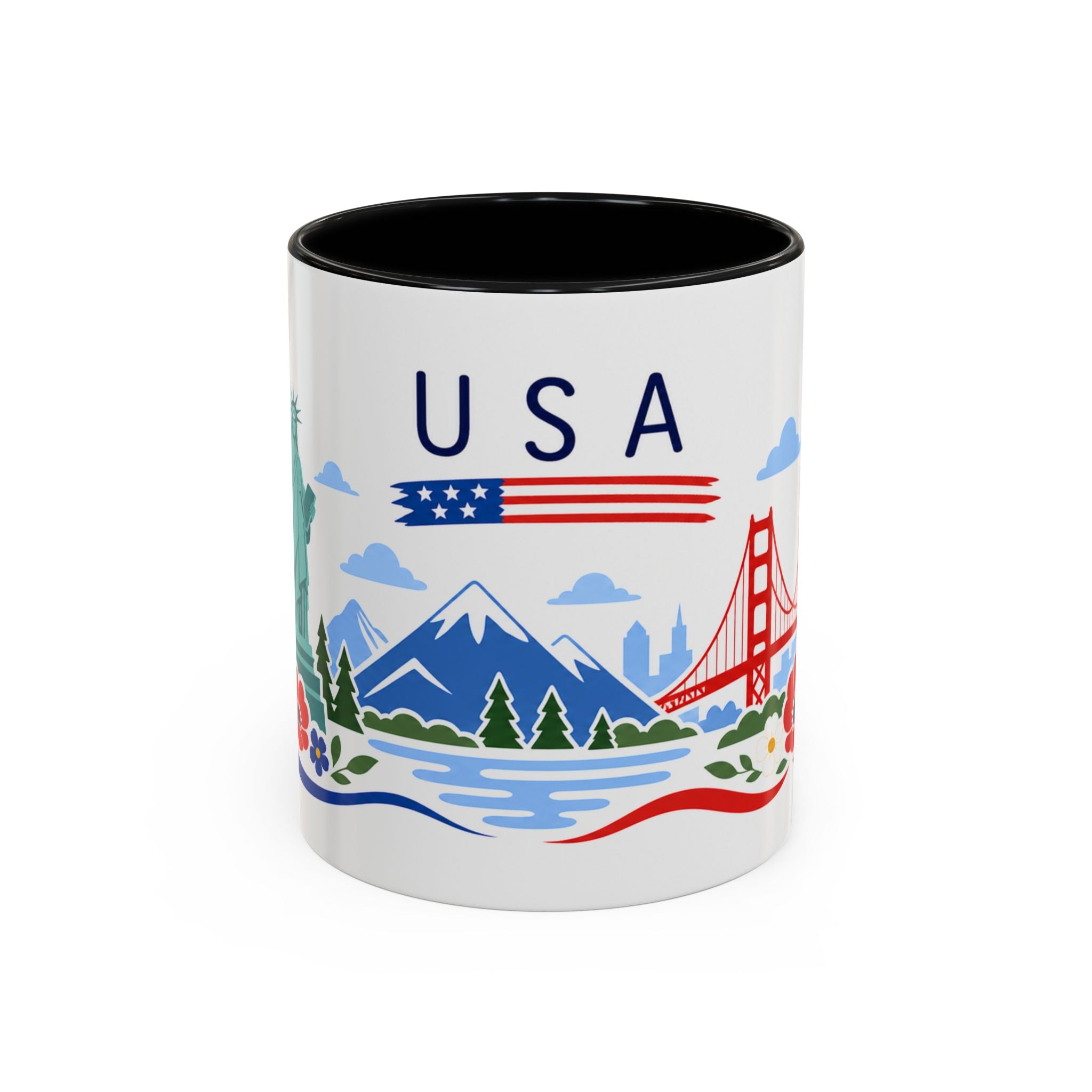 United States Coffee Mug | Travel Souvenir Accent Mug | Country Gift Ceramic Cup 11oz 15oz