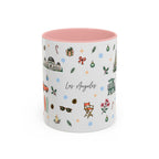 Los Angeles Christmas Mug | Watercolor City Souvenir | Ceramic Coffee Cup (11oz or 15oz)