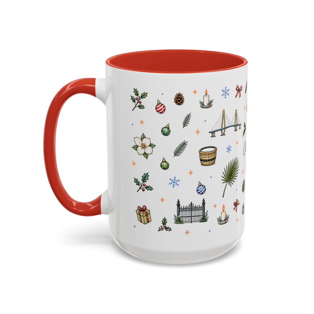 Charleston Christmas Mug | Watercolor City Souvenir, Holiday Travel Gift (11oz/15oz)