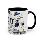 We Did It Class of 2026 Coffee Mug | Graduation Gift | Accent Color Ceramic 11oz 15oz