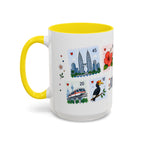 Kuala Lumpur Coffee Mug | Postage Stamp Collage Mug | Travel Souvenir Accent Cup 11oz 15oz