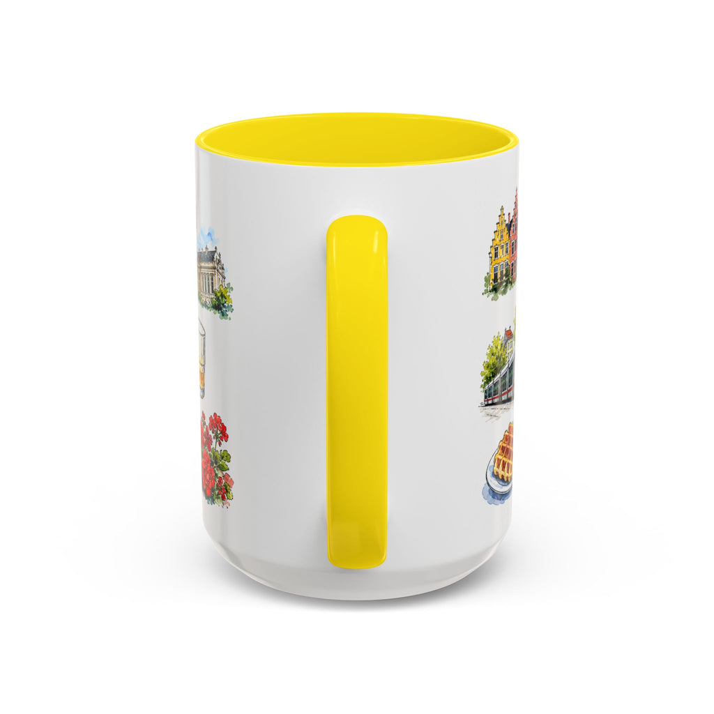 Lille Illustrated Travel Mug | City Souvenir Accent Coffee Mug | 11oz 15oz Ceramic Cup