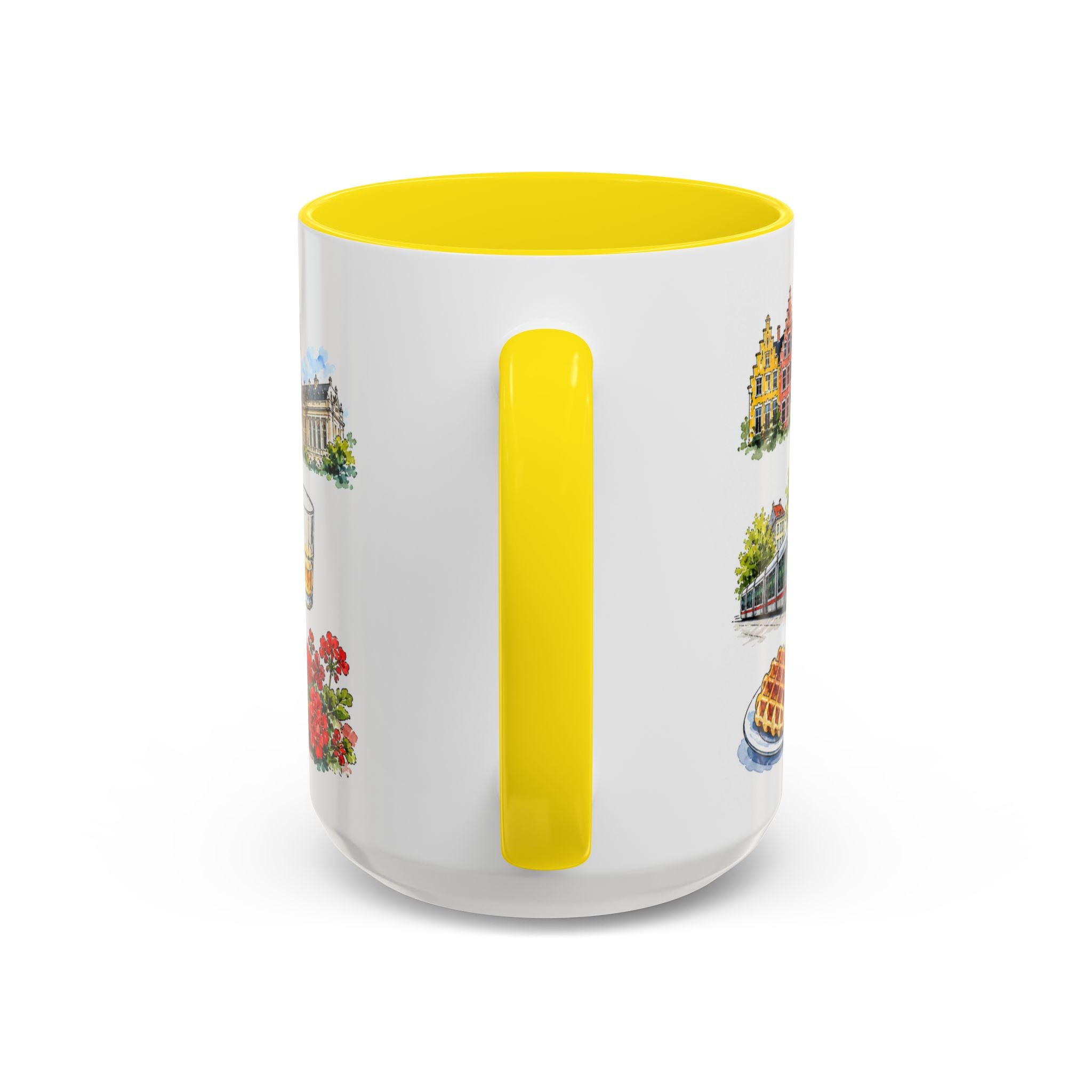 Lille Illustrated Travel Mug | City Souvenir Accent Coffee Mug | 11oz 15oz Ceramic Cup