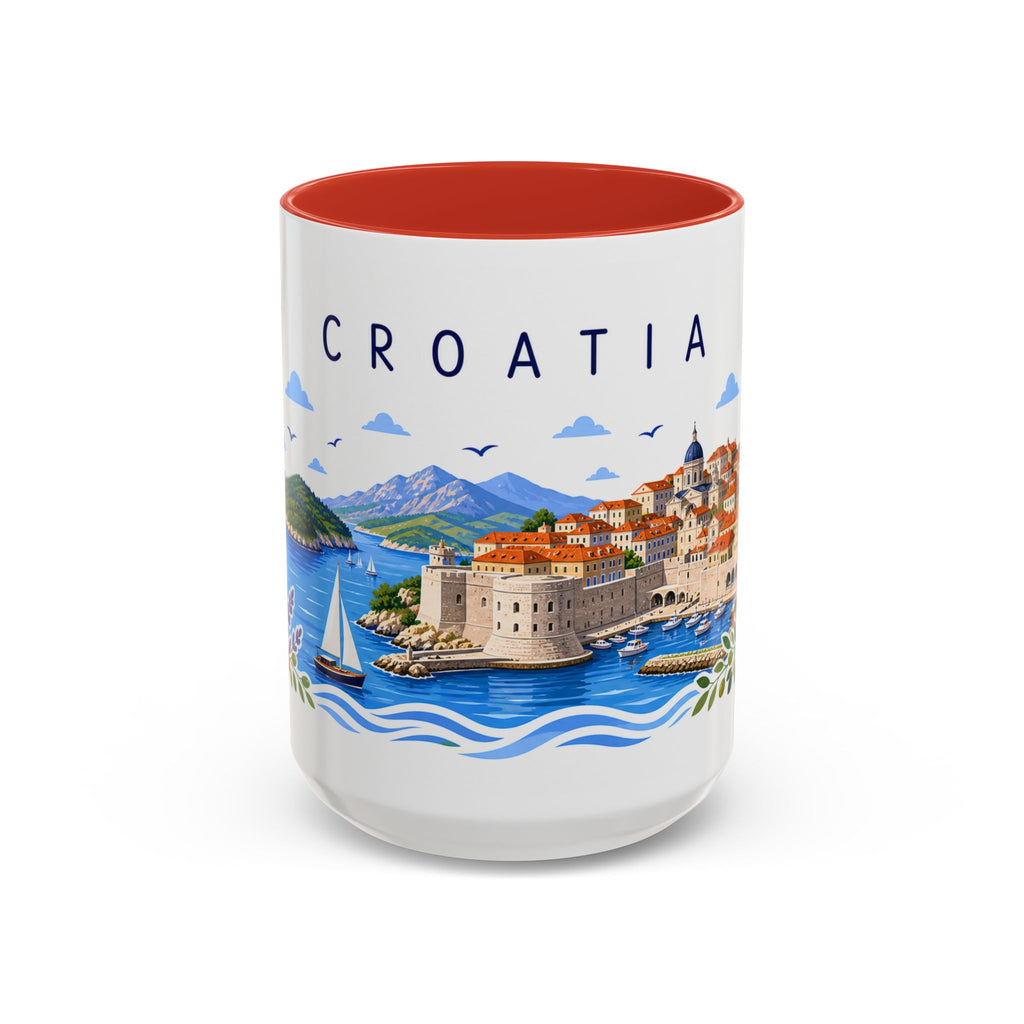 Croatia Coffee Mug | Travel Souvenir Accent Mug | Place Gift Ceramic Cup 11oz 15oz