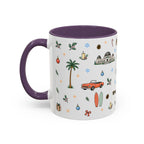 Los Angeles Christmas Mug | Watercolor City Souvenir | Ceramic Coffee Cup (11oz or 15oz)
