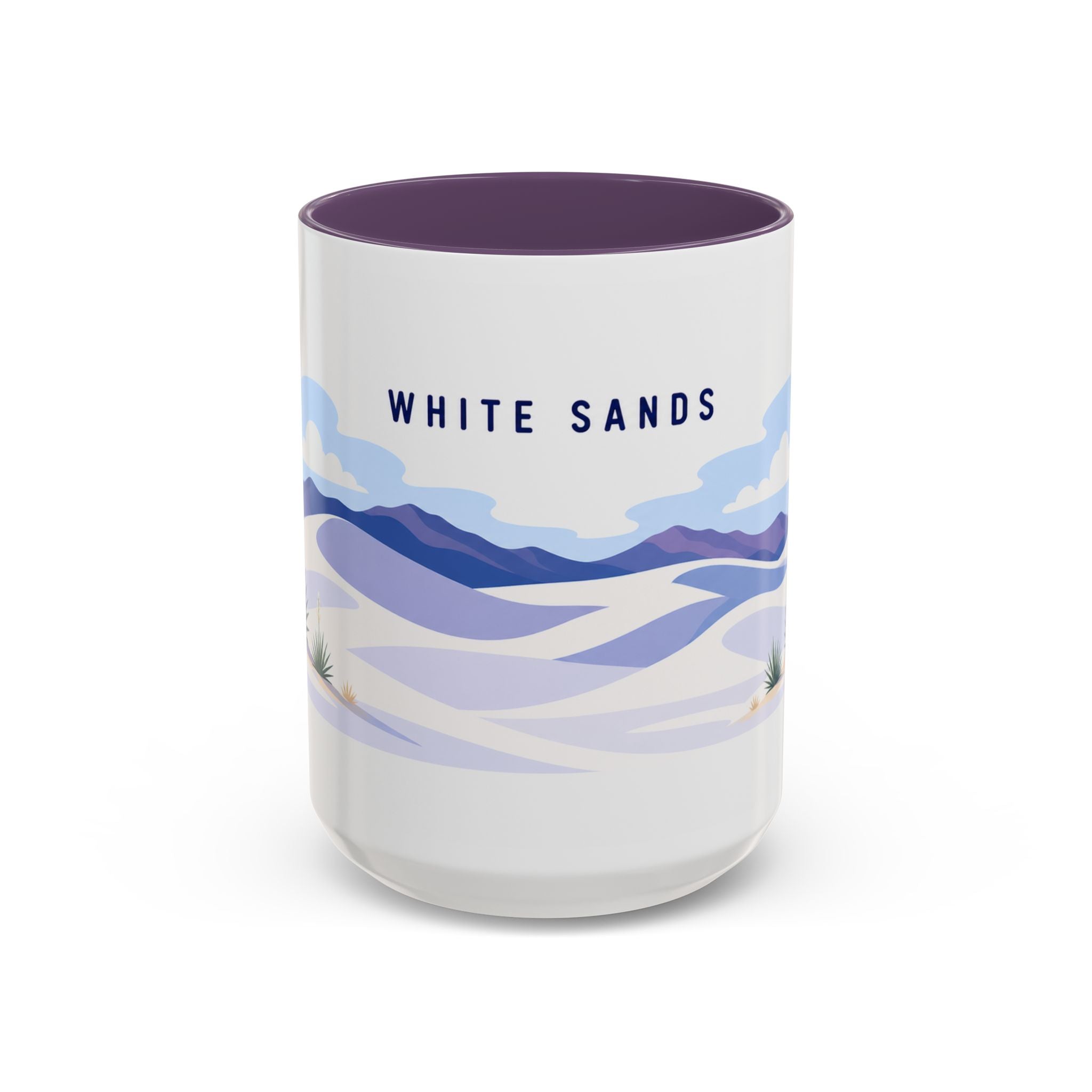 White Sands National Park Coffee Mug | Solid Color Block Park Souvenir | 11oz 15oz Accent Mug